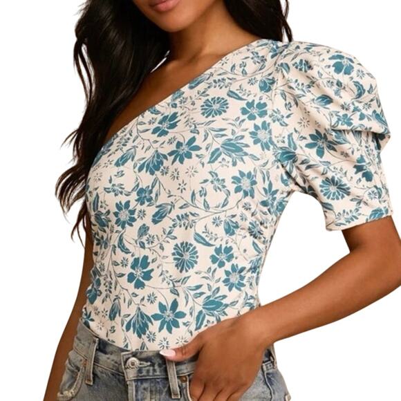 Free People Tops - FREE PEOPLE Intimately Somethin' 'Bout You Floral One Shoulder Bodysuit - Sz XL